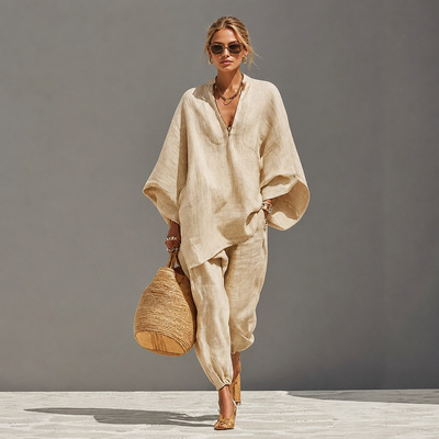 2026 Fashionable Women’s Casual Set: Relaxed, Oversized Des