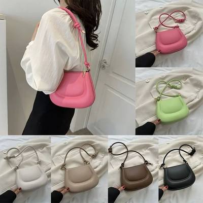 Candy Color Simple PU Underarm Bag Simple Simple Design Shou