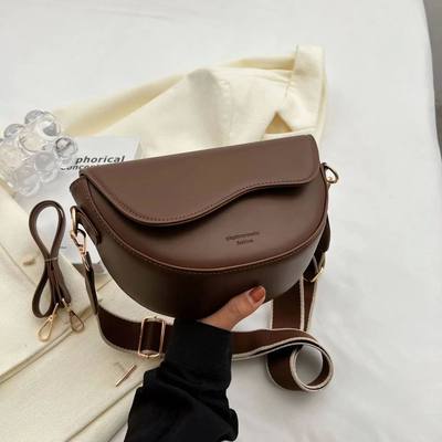 Small Leather Saddle Armpit Bags for Women  Summer Chain Sho