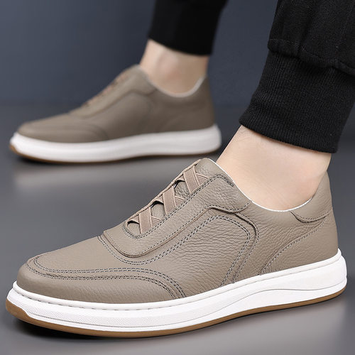 Top Layer whide Summer New Men's Casual Shoes Genuine Leathe