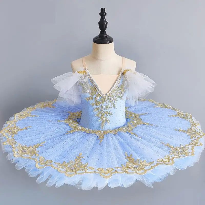 Professional Ballet Tutu Girls Blue Pink Platter Pancake Tut