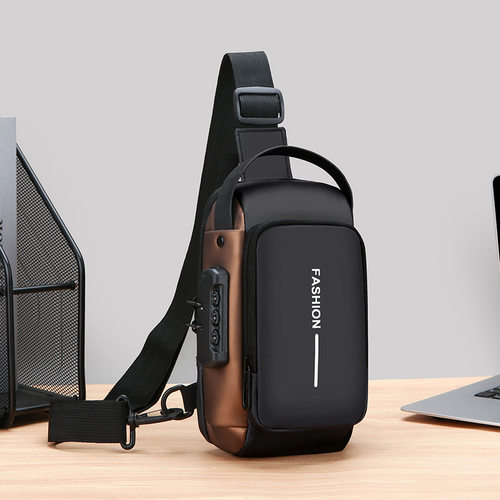 Direct Multifunctional Usb Men's Chest Bag Leisure Shoulder