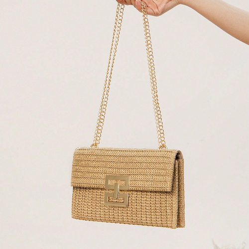 Women's 2026 Vacation Style Multi-compartment Chain Flip Loc