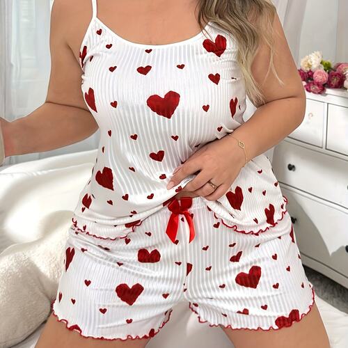 Women's Knitted Pit Strip Pure Desire Love Printed Sweet Sus