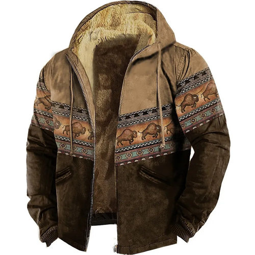 2026 Men's Hooded Retro Printing  Direct