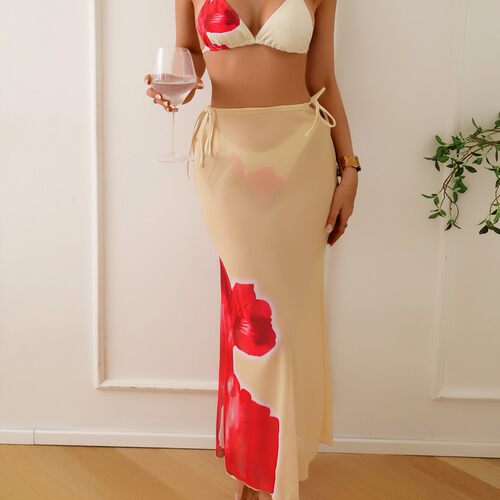 2026 Sexy Three-piece Swimsuit Women’s Hot Spring Resort Dr