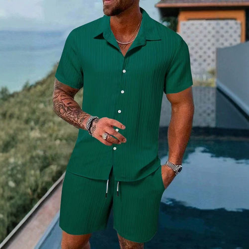 2026 Men's Casual Short Sleeve Suit