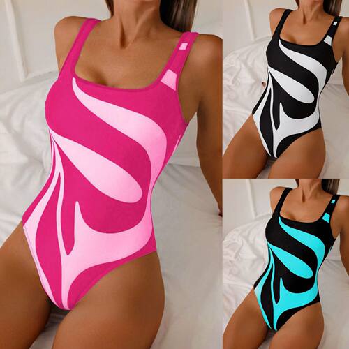 Swimsuit Women's 2026 Body-size Beautiful Printed Slim-fit H