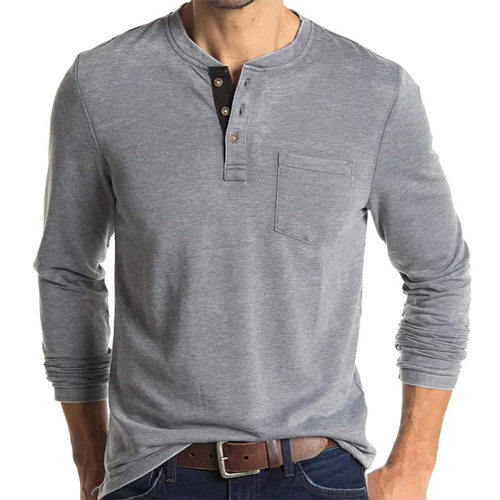 Men's Crewneck T-shirt Men's T-shirt Henry llar