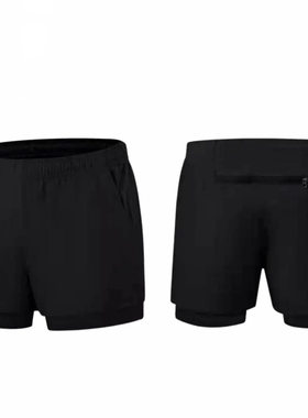 Men’s Plus-size Sports Shorts, Double-layer Basketball Trai