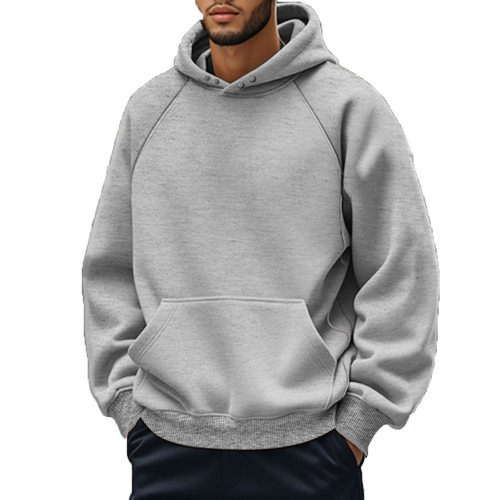 2026 Men's Fleece-lined Hooded Casual Pocket Men
