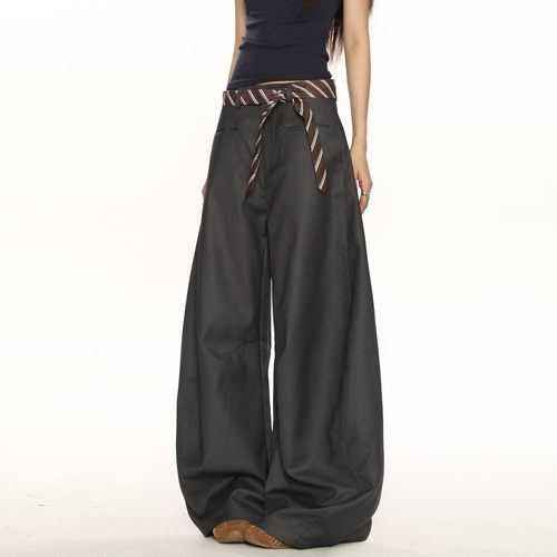 American Style Retro High-end Casual Curved Pants Women's Ni
