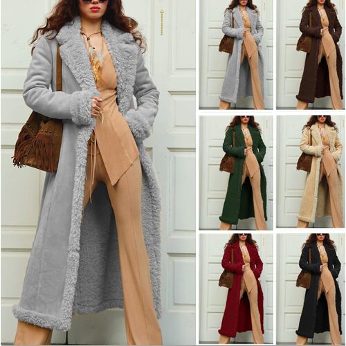 24?gauge Thickened Women’s at, Extra?long Warm Overcoat, Eu