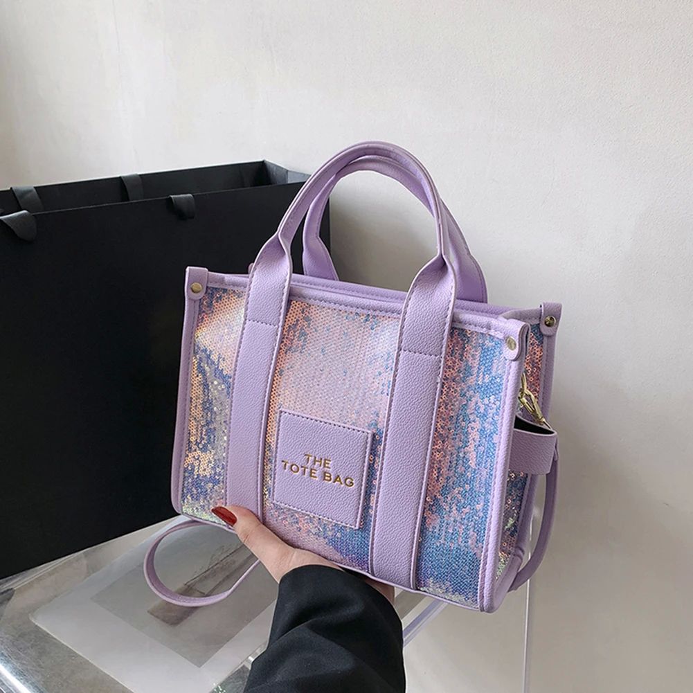 The Tote Bag Women's Bag New Fashion Printed Letter Sequins 箱包皮具/热销女包/男包 托特包 原图主图