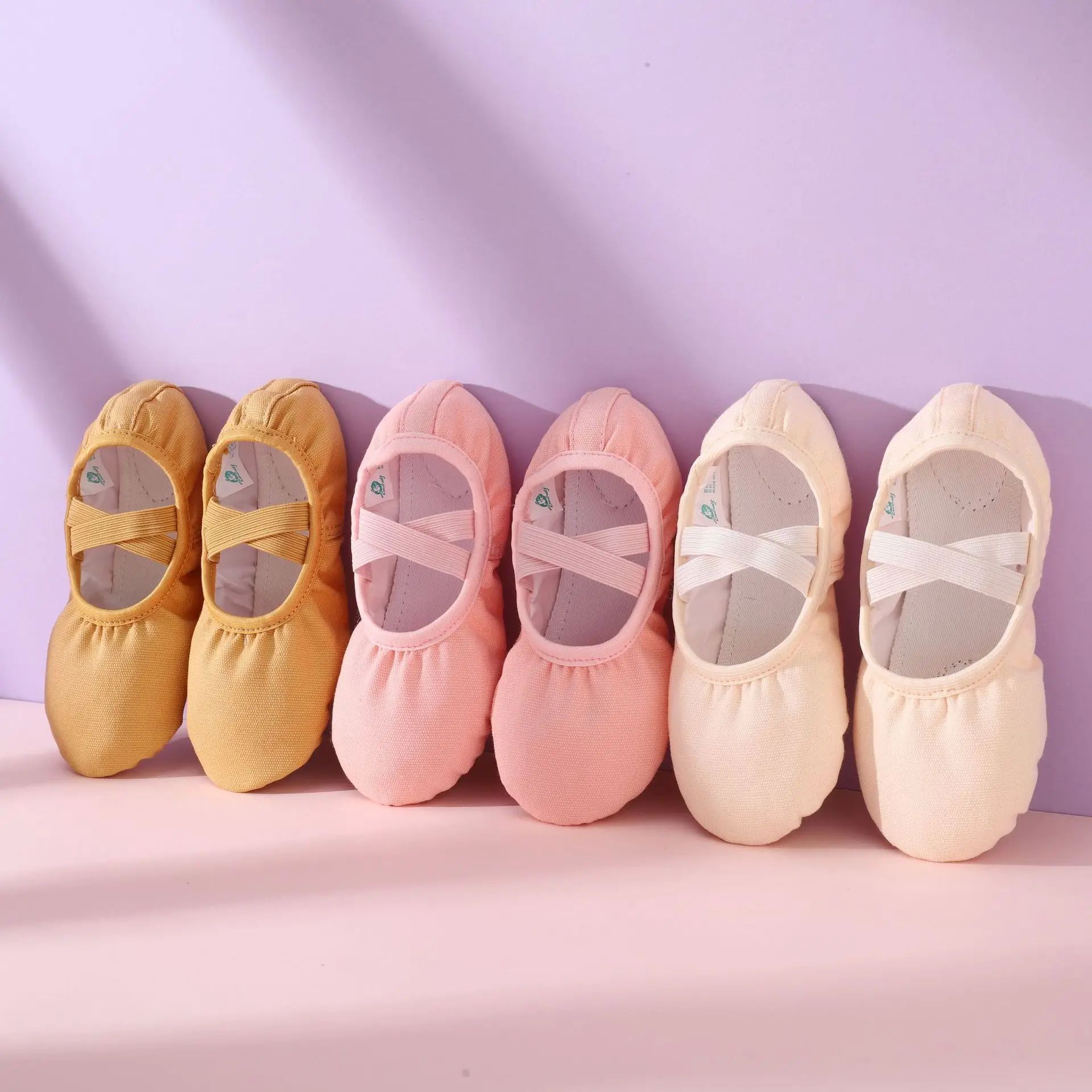 Women Dance Shoes Girls Soft Soled Gymnastics Practice Shoes-封面