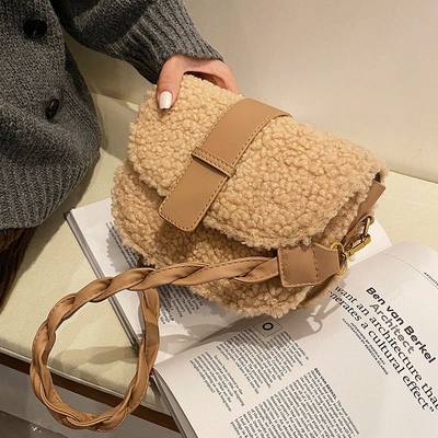 Winter Women's Shoulder Bag Messenger Weave Strap Saddle Arm