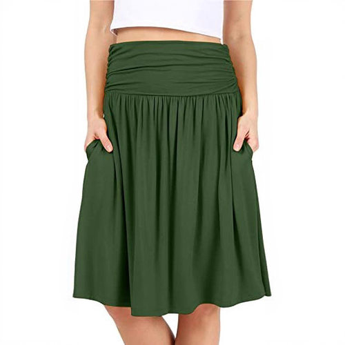 Hot Sale  Women's Pleated And Elegant Mid-length