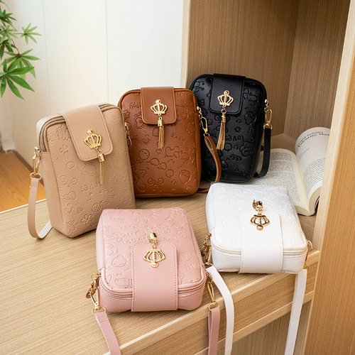 Fresh And Sweet 2026ladies Bag Female Casual Simple Embossed