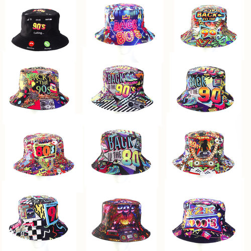 Vintage Nostalgic 90s Fisherman Hat Women Double Sided Hip H
