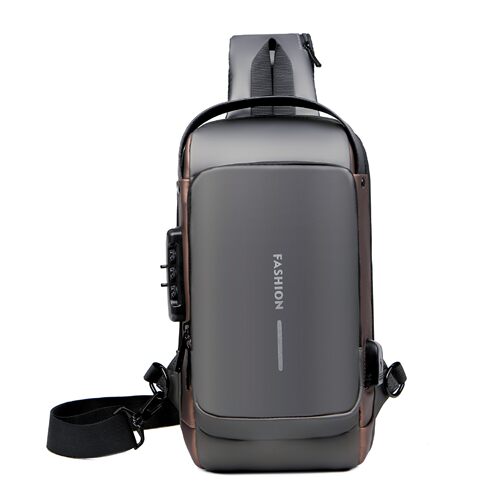 Cross-border Men’s Chest Bag With A mbination Lock, Prem?gr