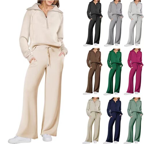 2026 Women’s Fashionable Casual Two-piece Set With Zippered
