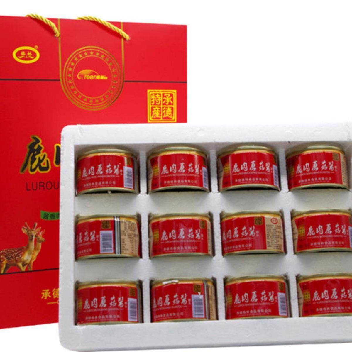 承德格林食品蘑菇鹿肉酱 佐餐拌饭拌面酱 礼盒装12罐1800克实惠装,粮油调味/速食/干货/烘焙,酱类调料,淘宝优惠券,粉丝福利购,淘宝优惠卷