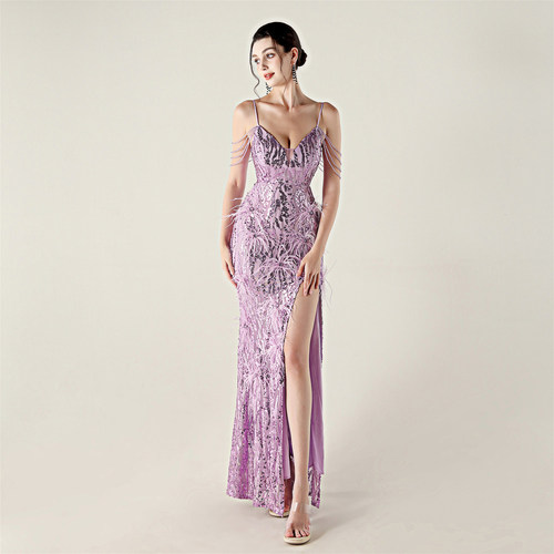 绝美晚礼服裙女轻奢小众重工设计