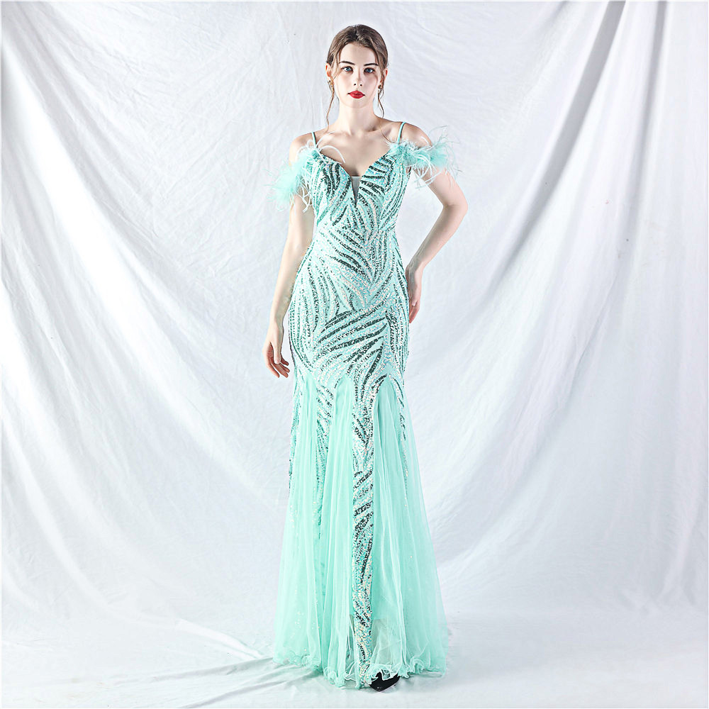 晚礼服女轻奢高级感主持人小众高端大气宴会气质长款吊带连衣裙子,女装/女士精品,礼服/晚装,淘宝优惠券,粉丝福利购,淘宝优惠卷