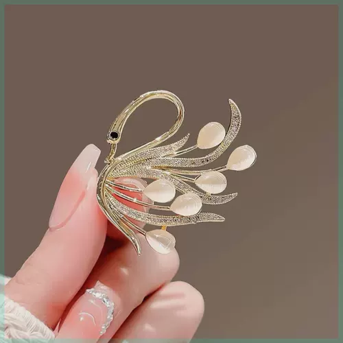 Элитная изысканная брошь, модный высококлассный лебедь на лацкан, костюм, булавка, аксессуар