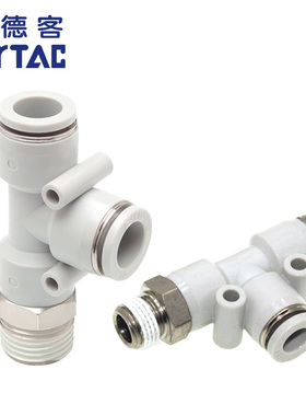 亚德客螺纹三通PEB PED 4 6 8 10 12-M5-01-02-03-04气管快速接头