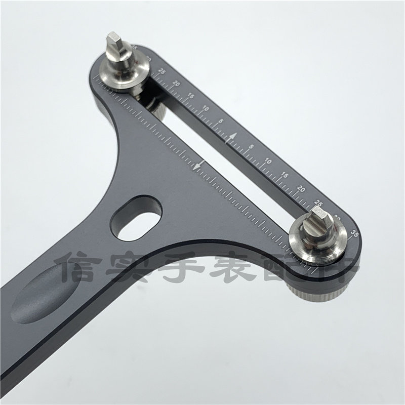 눈금 시계 오프너 두 개의 발톱 사각형 머리 둥근 머리 시계 오프너 시계 수리 하단 덮개 오프너가 있는 시계 수리 도구 T형