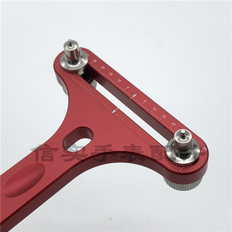 눈금 시계 오프너 두 개의 발톱 사각형 머리 둥근 머리 시계 오프너 시계 수리 하단 덮개 오프너가 있는 시계 수리 도구 T형