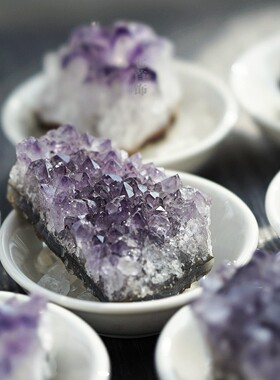 聚宝盆乌拉圭紫水晶簇能量小摆件