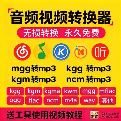 音乐格式kgg kgm ncm mgg mflac ogg flac转化mp3视频转mp4转换器