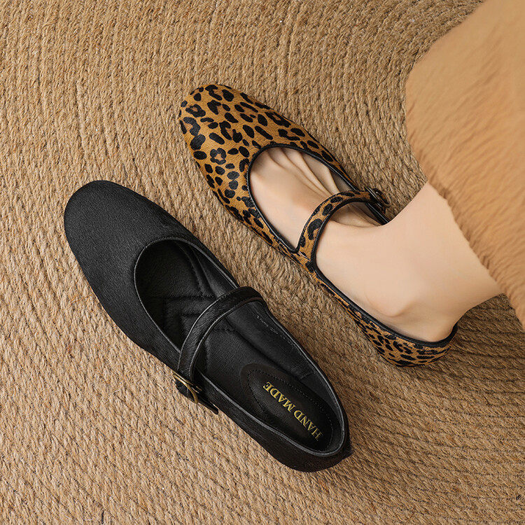 巨软~复古法式马毛玛丽珍鞋女圆头浅口平底鞋真皮单鞋子~42大码,女鞋,浅口单鞋,淘宝优惠券,粉丝福利购,淘宝优惠卷