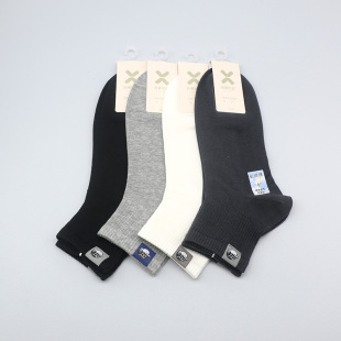 西客优品 春夏超薄平板布标小短筒简约无骨学生成人男袜261J3165