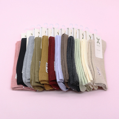 西客优品冬羊毛细条保暖中筒女袜