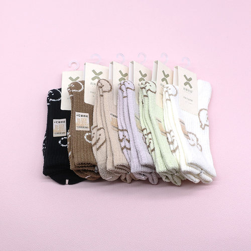 西客优品暖暖绒加厚保暖中筒女袜