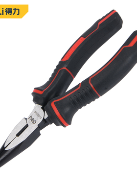 得力工业级尖嘴钳高寿命多功能电工钳子终保DL100206G DL100208G
