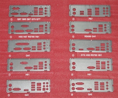联想b250H61 G41 q77 Q87 Q67 B85 H81 rs760 rs780 h110主板挡板