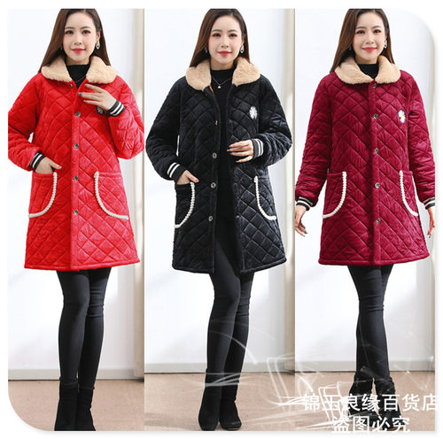 加绒加厚秋冬女罩衣防污加绒加厚