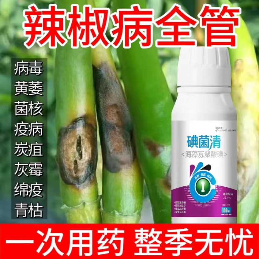 辣椒病全治辣椒专用杀菌炭疽病脐腐病病毒病疫病菌疫病杀菌剂