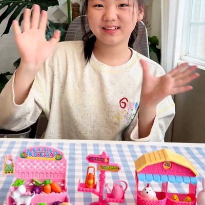 一言粉红兔萌趣小农场过家家玩具仿真蔬菜女孩生日礼物3岁4摆件