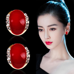 日韩精致耳钉女2024新款 弧形耳环女韩国超仙复古学生耳饰 百搭个性