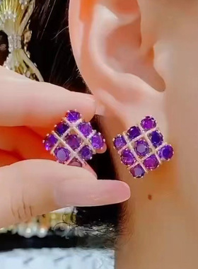 妾之意合金日韩镶钻女锆石耳钉