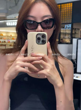 经典复古款式珍珠猫眼太阳眼镜