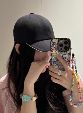 cece 4/4 帽型巨显脸小  26s经典字母刺绣棒球帽鸭舌帽
