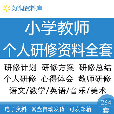 小学语文数学英语美术教师个人校本研修计划总结方案心得体会资料