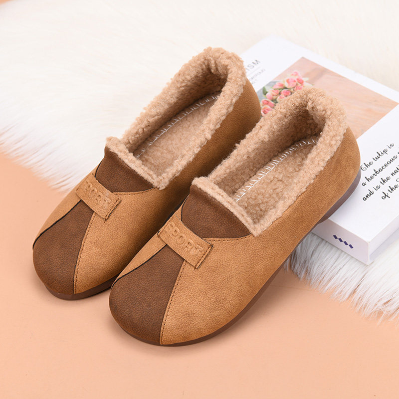 冬季老北京棉鞋女加绒保暖妈妈鞋新款毛毛鞋平底豆豆棉靴加厚防滑,女鞋,棉鞋,淘宝优惠券,粉丝福利购,淘宝优惠卷