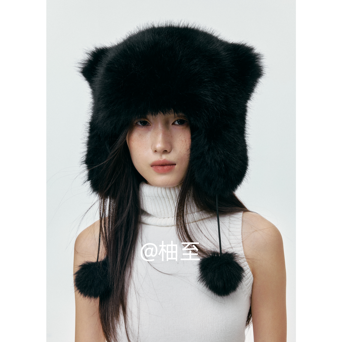 加绒加厚可爱小熊耳朵帽子女冬季东北长白山防寒保暖氛围感护耳帽